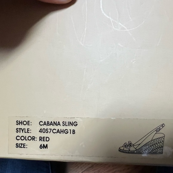 Michael Kors - red polka dot sling back, peep toe, wedge - size 6 - Picture 6 of 6